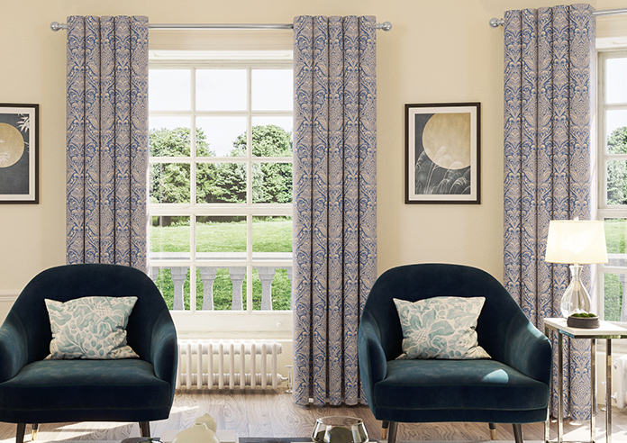 Hathaway, Indigo - Made to Measure Curtains - Image 3
